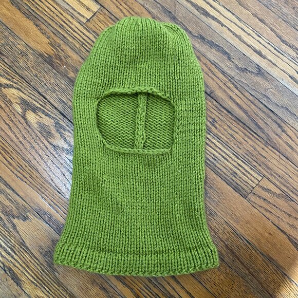 Handmade Knit Balaclava: Wool Blend Face Mask, Winter Warmer - Picture 1 of 7